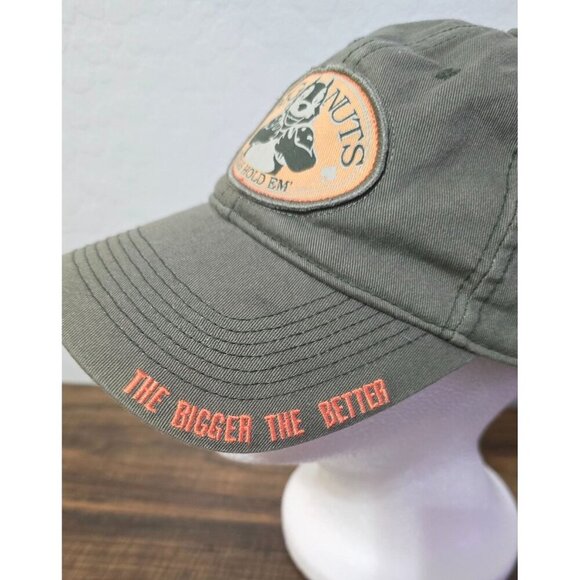 Big Nuts Texas Hold Em Adjustable Baseball Cap WPT Logo Olive Green Cotton Hat - Picture 2 of 11